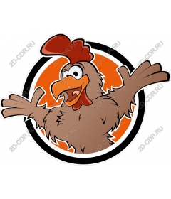 Funny cartoon chicken