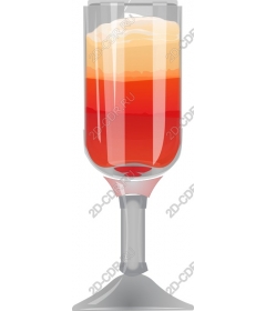  Bright cocktail glass