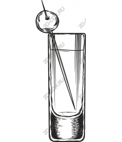 Highball glass with decoration