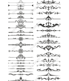 Элегантный набор декоративных бордюров