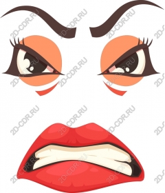  A cruel angry face