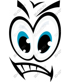 Expressive cartoon face