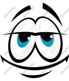  Cartoon face with expressive eyes