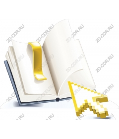 Open book with cursor