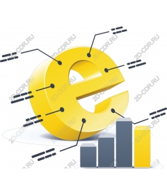 Dynamic yellow e with elements of the histogram