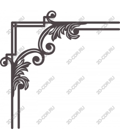  Elegant floral corner frame