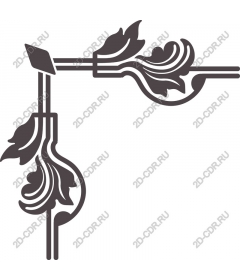  Elegant floral corner ornament