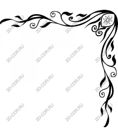  Black floral corner