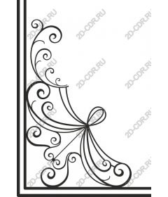  Elegant ornament in the form of the curls and bow