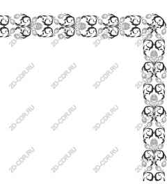  Elegant black and white decorative frame