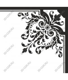  Elegant black floral corner