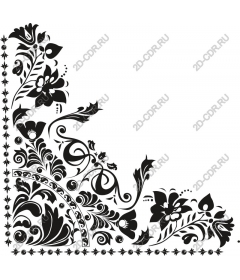  Elegant black floral corner