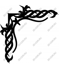 Decorative flourish - Vintage corner scroll