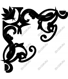  Elegant black corner ornament