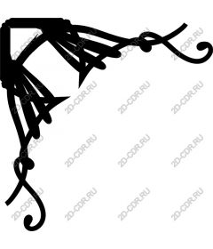  Elegant floral corner ornament