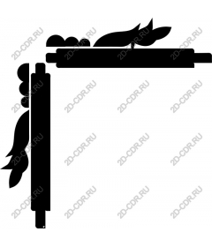 Floral corner frame