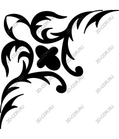  Elegant floral corner ornament