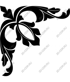  Elegant black floral corner