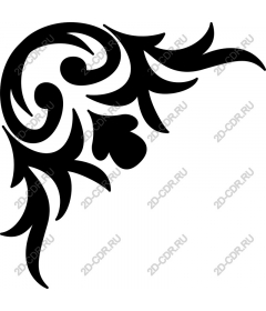  Elegant floral corner ornament