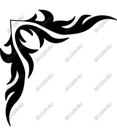  Corner decorative flame