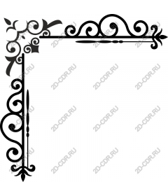 Exquisite vintage frame with corner pattern