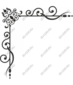  Elegant floral ornament corner