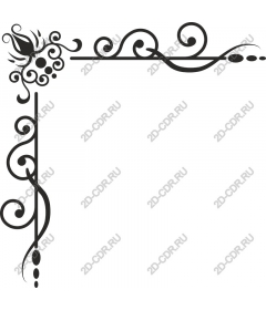  Elegant floral corner ornament