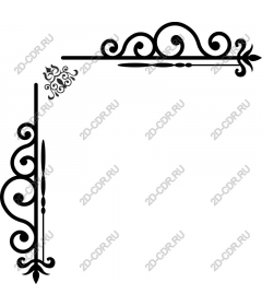  Elegant floral corner ornament