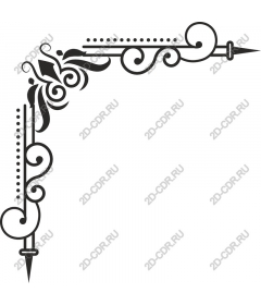  Elegant corner floral ornament