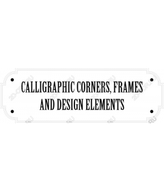 Set of elegant calligraphic corners and frames