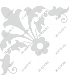  Elegant corner floral pattern