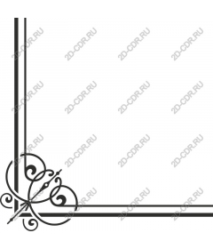  Elegant decorative corner border