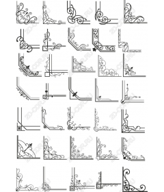 Набор угловых клипартов - 45 уникальных и