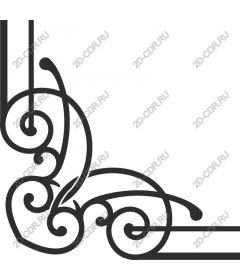  Elegant corner decorative ornament
