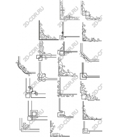 Set of decorative corner borders