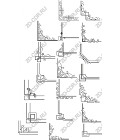 Packaging decorative corner elements