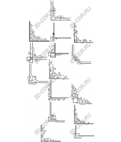  An elegant collection of decorative corner ornaments