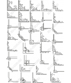 Набор винтажных угловых украшений