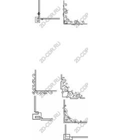  Elegant set of corner decorations