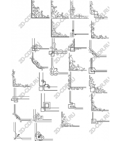  Elegant set of ornamental corners