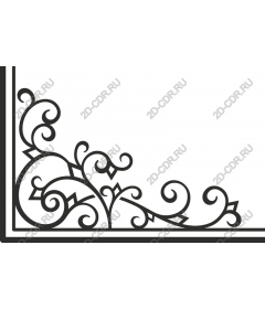  Elegant floral ornament corner