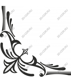  Corner ornament "Floral elegance"