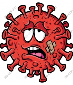The virus infected cartoon