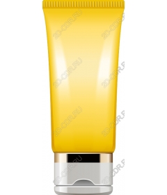 Yellow cosmetic tube