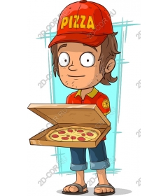 Funny pizza delivery