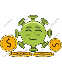 Funny virus with coins