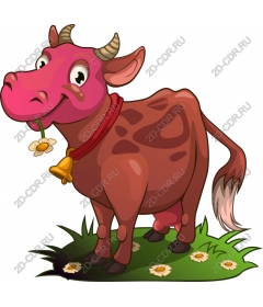 Funny cartoon cow