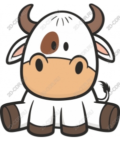 Funny cartoon cow