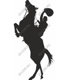 Majestic horse rising on its hind legs