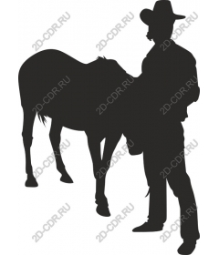  Cowboy and horse